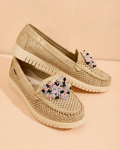 Royalfashion Mocasini de damă cu mărgele întredeschise Namis