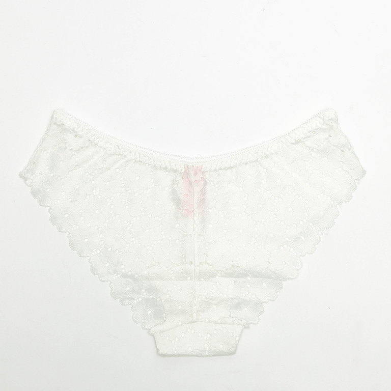 Chiloți alb din dantelă pentru femei - Lenjerie intimă