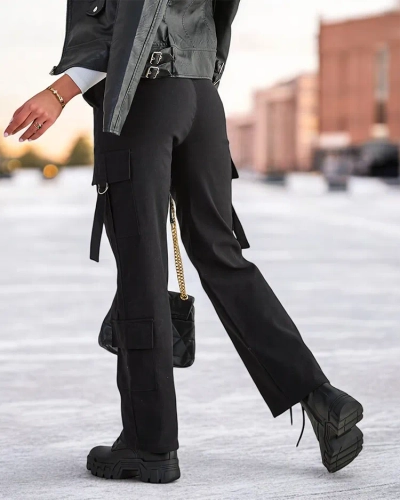 Royalfashion Pantaloni de luptă pentru femei din material textil