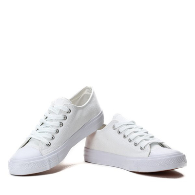 Białe klasyczne trampki Desiree- Obuwie