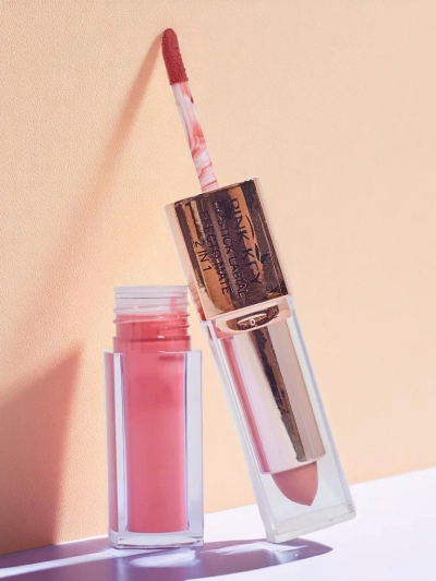 Ruj mat sub formă de baton și lichid 2-în-1 Rose Nougat