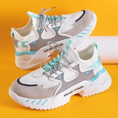 OUTLET Tenisi albi barbati cu elemente Gain menta - Incaltaminte