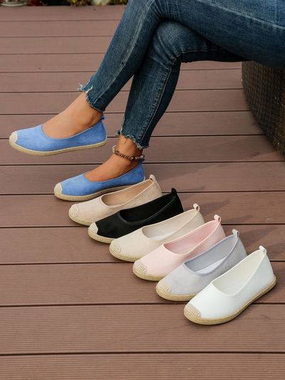 Espadrile ecologice din suede pentru femei Royalfashion Aroles