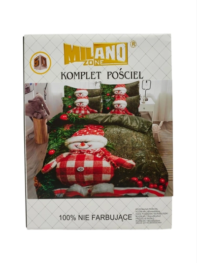 Komplet Pościeli Luna Świąteczna Satynowa