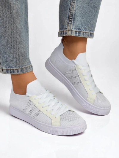 Aurelio Sneakers Textils Alvs cun Curom Ecologic sin Plattafurma Platta da 2,5 cm