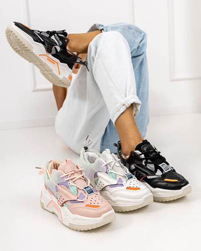 OUTLET Pantofi sport dama, adidasi in alb si mov Xillop - Incaltaminte