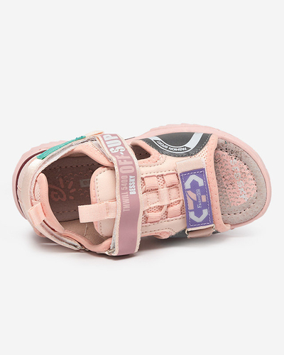 Sandale copii Wukapi roz cu velcro - Pantofi