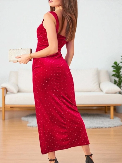 Rochie midi pentru femei Royalfashion cu cristale stras