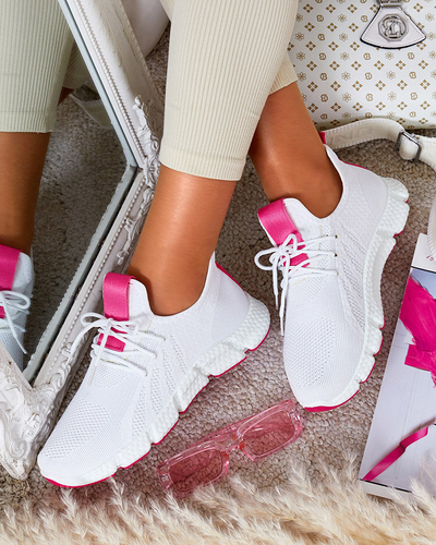 Pantofi sport dama alb si roz Baym - Incaltaminte