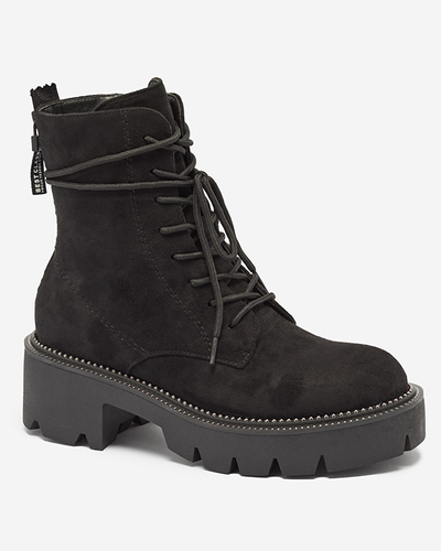 Cizme de damă negre cu toc negru Savet- Footwear