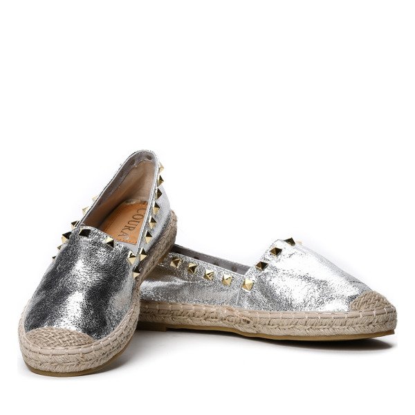 Srebrne espadryle - Obuwie
