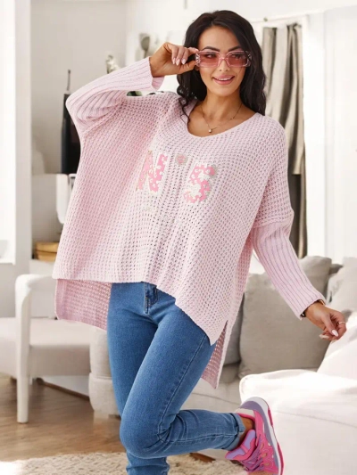 Pulover din acril pentru femei Royalfashion cu imprimeuri