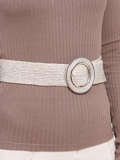 Curea împletită lată de damă pentru pantaloni