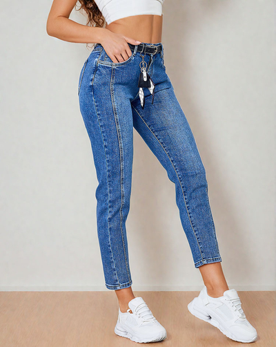 Royalfashion Pantaloni boyfriend din denim pentru femei