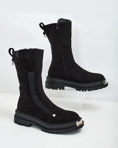 Royalfashion Cizme de damă din piele de căprioară ecologică Homni