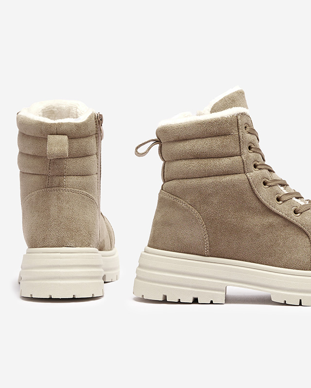 Cizme de vânătoare izolate de damă, de culoare maro Tivica - Încălțăminte