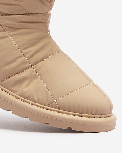 Pantofi de damă maro deschis a'la cizme de zăpadă Amirfu- Footwear