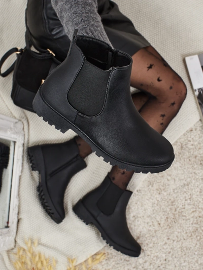 Botine de damă tip Chelsea, din piele ecologică, Belmo