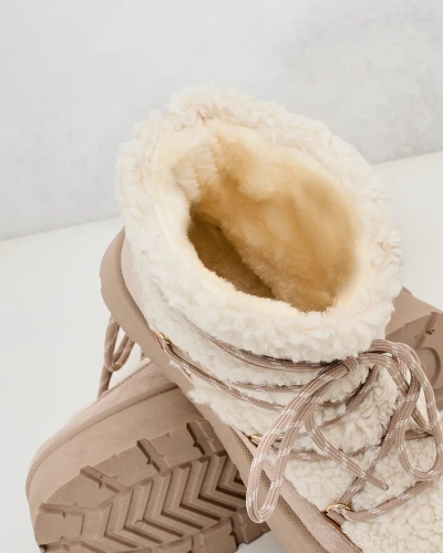 Royalfashion Cizme de zăpadă cu șiret pentru femei Evonie