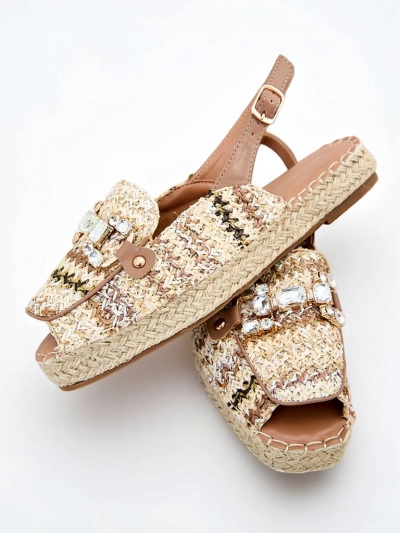 Royalfashion Espadrile de damă cu vârful deschis