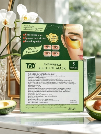 Plasturi cu gel pentru ochi cu colagen și avocado - pentru fermitate și hidratare