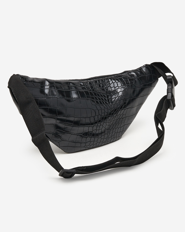 Geantă de damă neagră cu relief - Accesorii