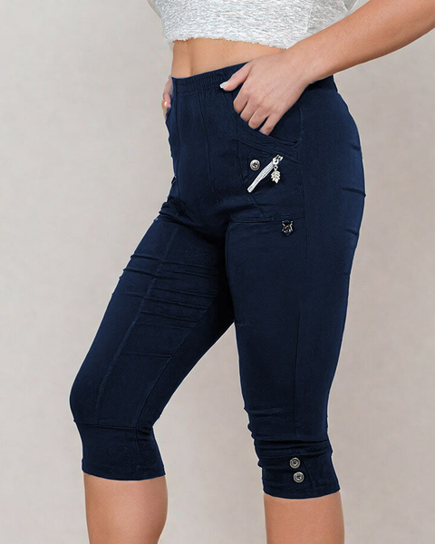Royalfashion Pantaloni de damă din stofă 7/8 PLUS SIZE