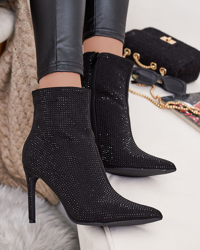 Royalfashion Cizme Stiletto Lekirisa Zirconia pentru femei