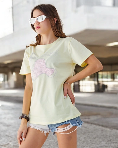 Royalfashion Bluză din bumbac pentru femei cu imprimeu