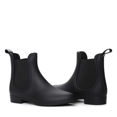 Czarne, matowe kalosze- Obuwie