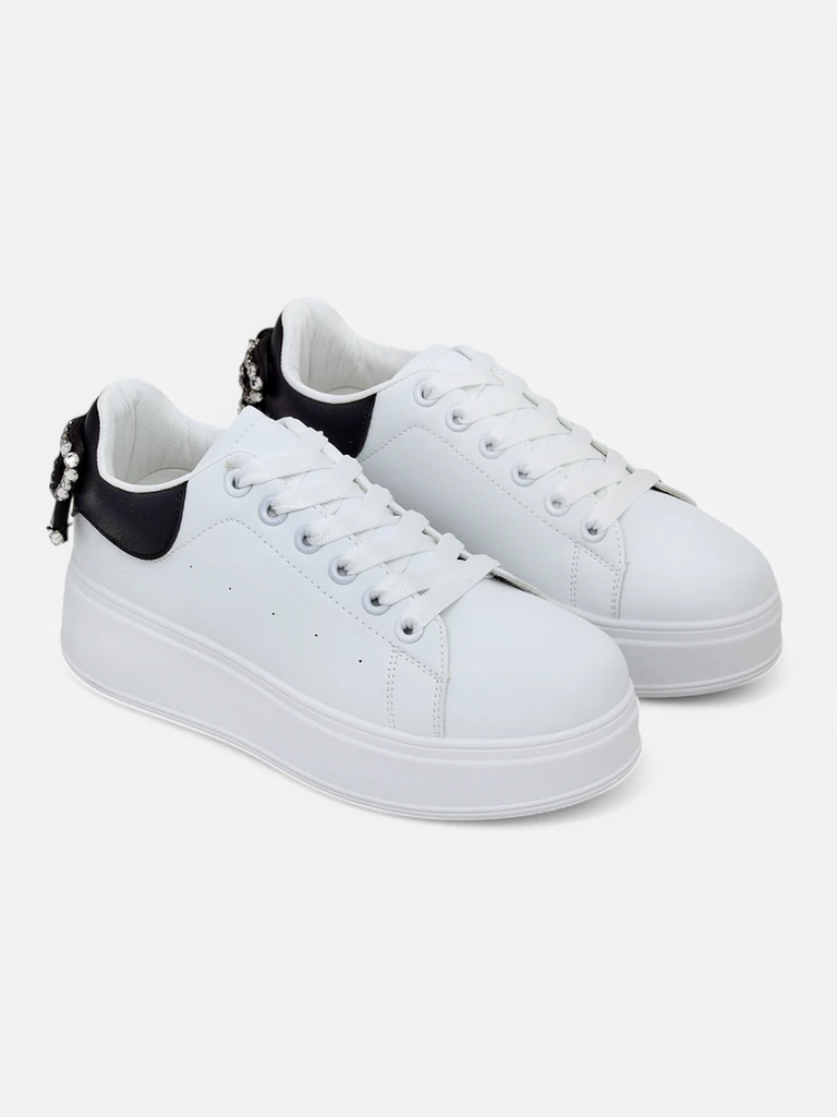 Royalfashion teniși sportivi pentru femei cu platformă, Fundiță