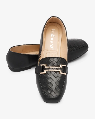 Royalfashion Mocasini negri pentru femei Bulerol