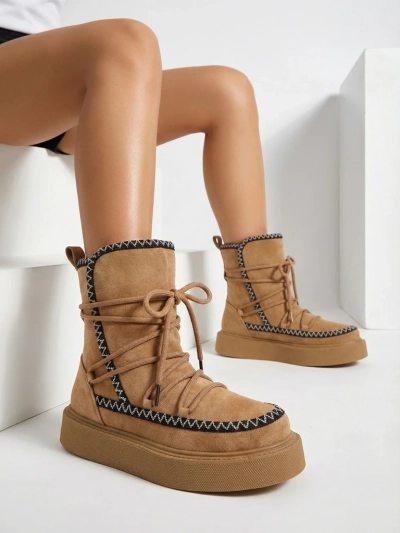 Botine de zăpadă pentru femei Royalfashion, cu șireturi Siozi