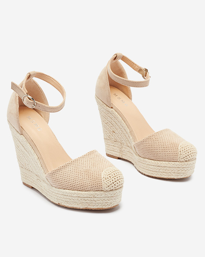 Royalfashion Sandale cu platformă Meylasi bej pentru femei