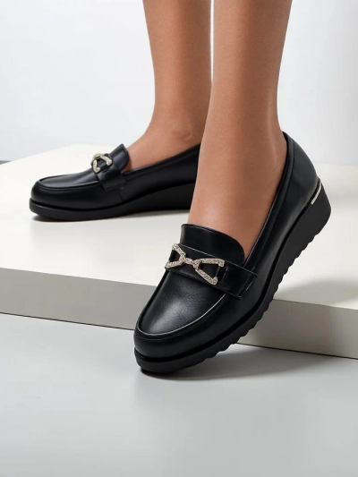 Mocasi de damă Royalfashion pe o platformă joasă Leffo