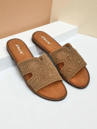 Rpyalfashion Sandale de damă cu bareta decorativă Braida