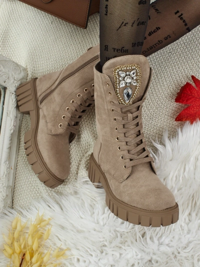 Royalfashion Botine înalte de damă tip workeri Suboo