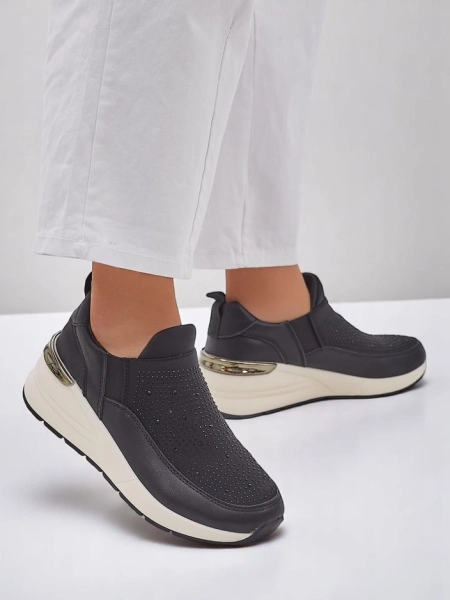 Pantofi sport slip-on pentru femei Royalfashion cu strasuri Elera