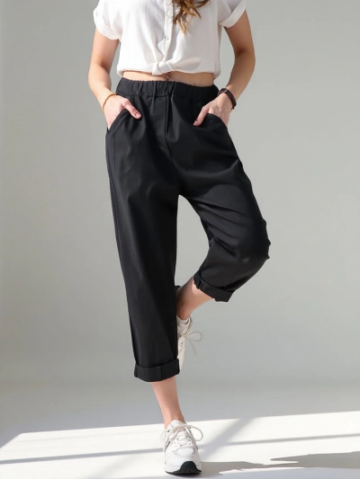 Pantaloni harem pentru femei Royalfashion din vizcoză
