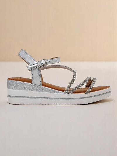 Royalfashion sandale cu platformă pentru femei cu strasuri Ballosa