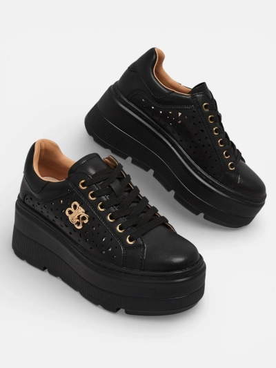 Sneakers sport damă ajurate din piele naturală Atelle