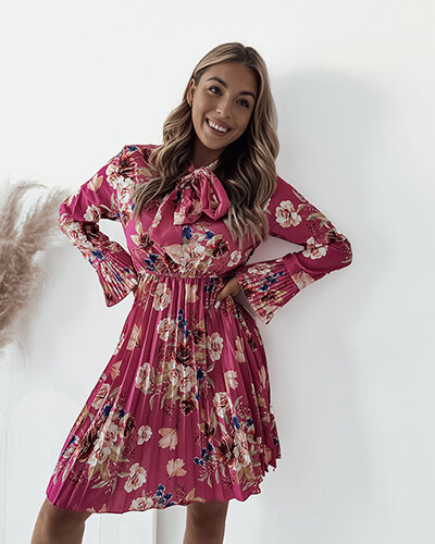 Royalfashion Rochie mini cu motive florale pentru femei