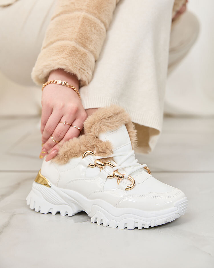 Royalfashion White Carucca adidași pentru femei cu izolație