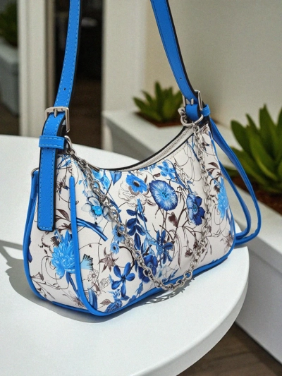 Royalfashion Geantă de damă mică din piele ecologică cu flori Lily Bloom