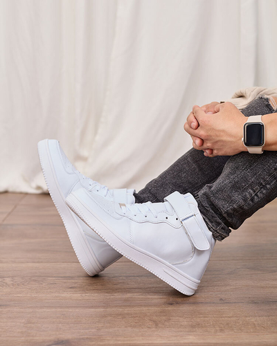 Royalfashion Adidași cu talpă înaltă pentru bărbați Royalfashion Sports în alb Detocci