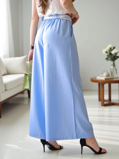 Pantaloni largi de damă Royalfashion cu curea