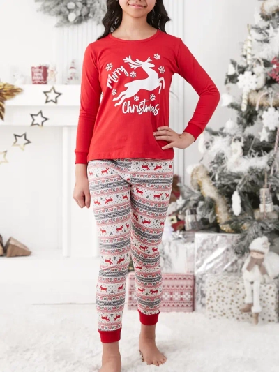 Pijamale de Crăciun pentru copii Royalfashion cu imprimeu
