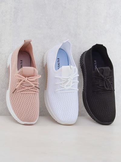 Pantofi sport din material textil pentru femei roz Vobbu- Footwear