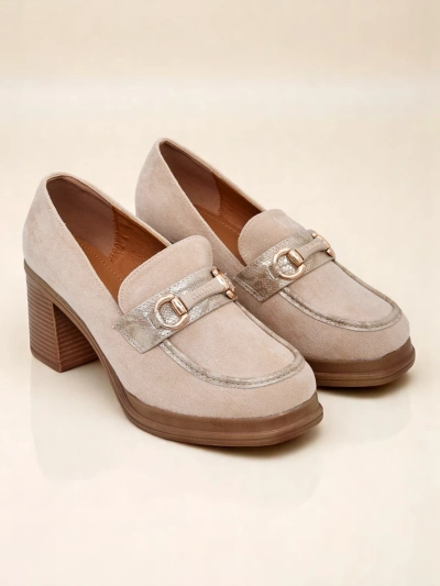 Royalfashion Mocasini cu toc gros pentru femei Apareus