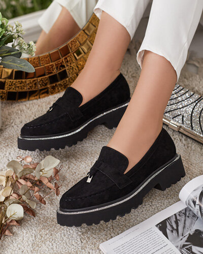 Royalfashion Mocasini pentru femei cu zirconii Ali